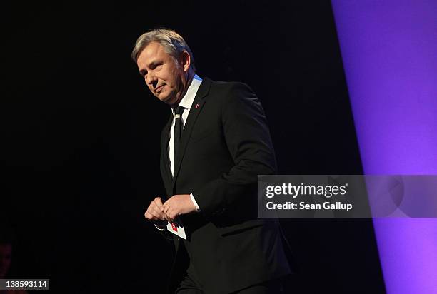 Berlin's mayor Klaus Wowereit attends the Opening Ceremony of the 62nd Berlin International Film Festival at the Berlinale Palast on February 9, 2012...