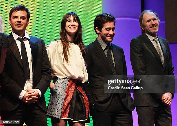 Jury members Francois Ozon, Charlotte Gainsbourg, Jake Gyllenhaal and Anton Corbijn attend the Opening Ceremony of the 62nd Berlin International Film...