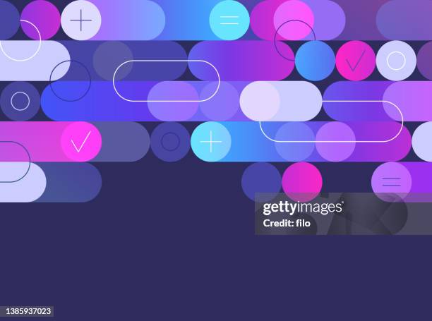 stockillustraties, clipart, cartoons en iconen met modern dash line motion background abstract design - versleuteling