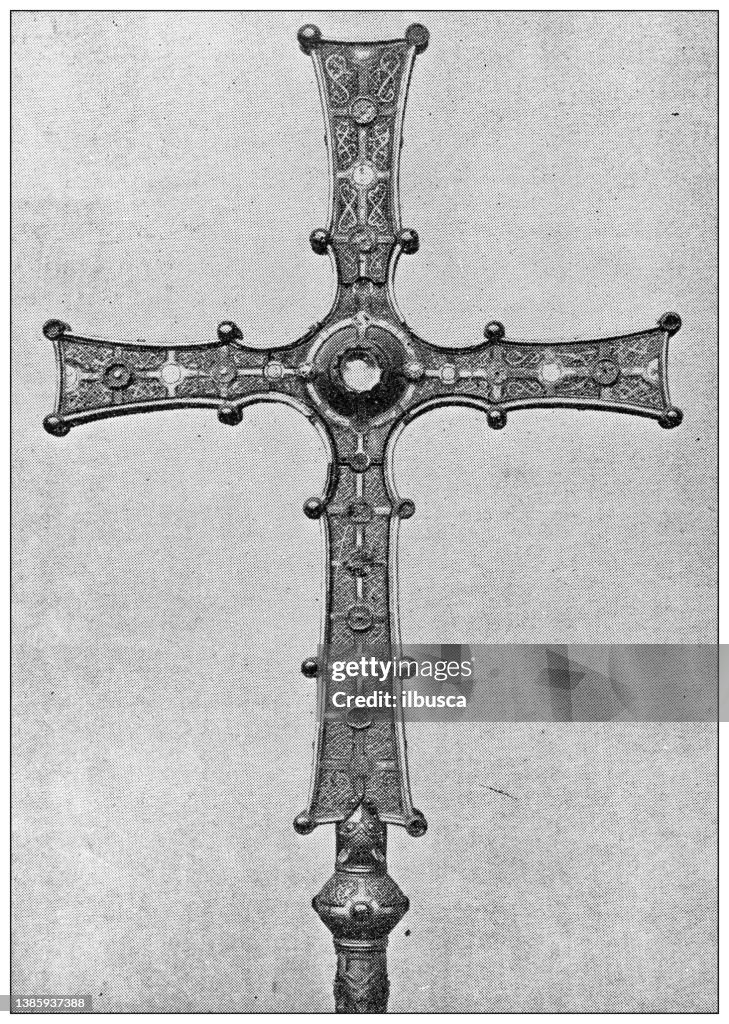 Fotografie di viaggio antiche dell'Irlanda: Croce di Cong