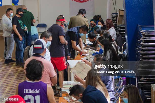 People vote during the 2022 Congressional elections in Colombia, on March 13 in Pasto, Colombia. Colombia is set to elect congress on March 13 and...