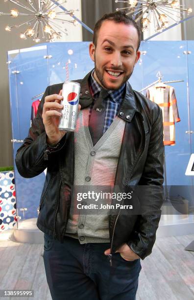 Micah Jesse attends Diet Pepsi x Christian Cota Capsule Collection Preview at Diet Pepsi Refresh Lounge at Lincoln Center on February 9, 2012 in New...