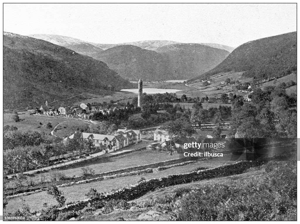 Antique travel photographs of Ireland: Glendalough