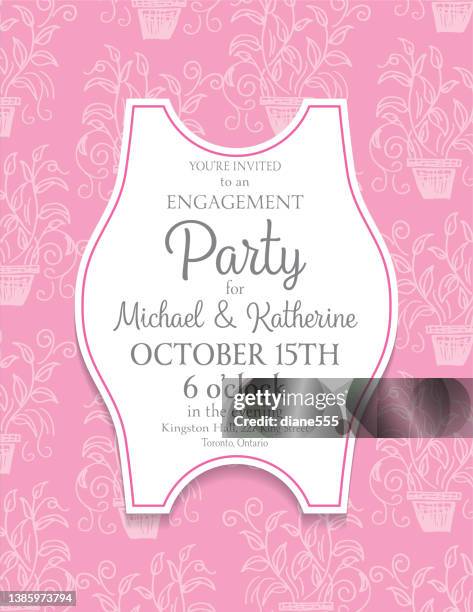 Pink Invitation Vector Pink Party Invitation Photos and Premium High Res Pictures - Getty Images