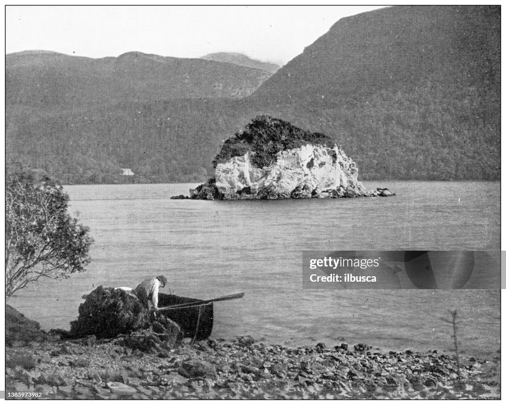 Antique travel photographs of Ireland: Middle lake, Killarney