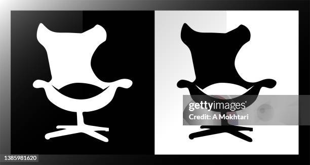 icone de fauteuil - white couch stock illustrations