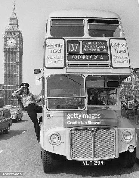 Jane Driver British actress Jane Seymour climbs aboard the drivers cab of the new ...