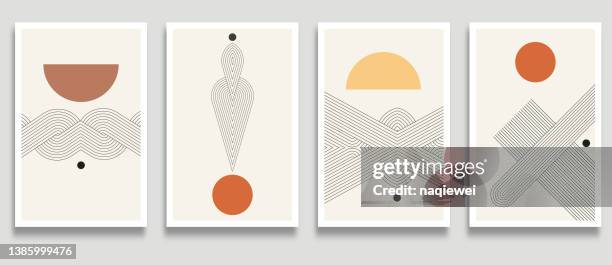 illustrazioni stock, clip art, cartoni animati e icone di tendenza di vettore moderno trendy cards set con line art modello geometrico minimalismo banner design elements collection, sfondo astratto - striped suit