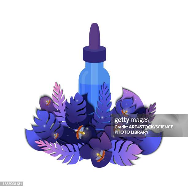 beauty treatment, conceptual illustration - argan stock illustrations