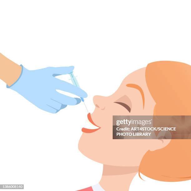 botox injection, conceptual illustration - silicone stock illustrations