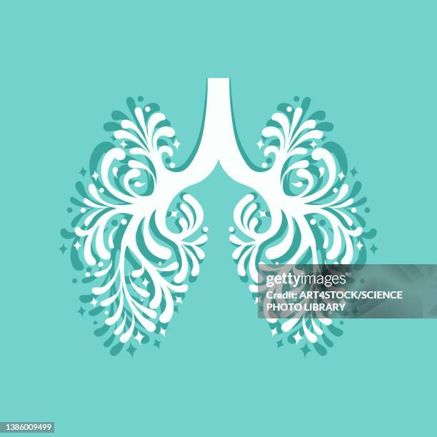 lungs, conceptual illustration - bronchitis stock illustrations