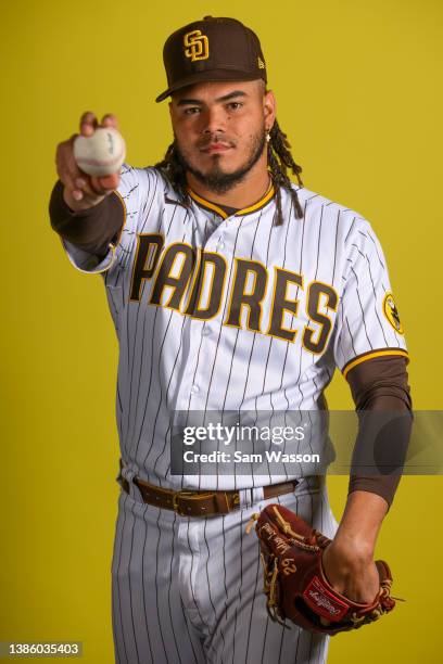 Dinelson Lamet of the San Diego Padres poses for a portrait during photo day at the Peoria Sports Complex on March 17, 2022 in Peoria, Arizona.