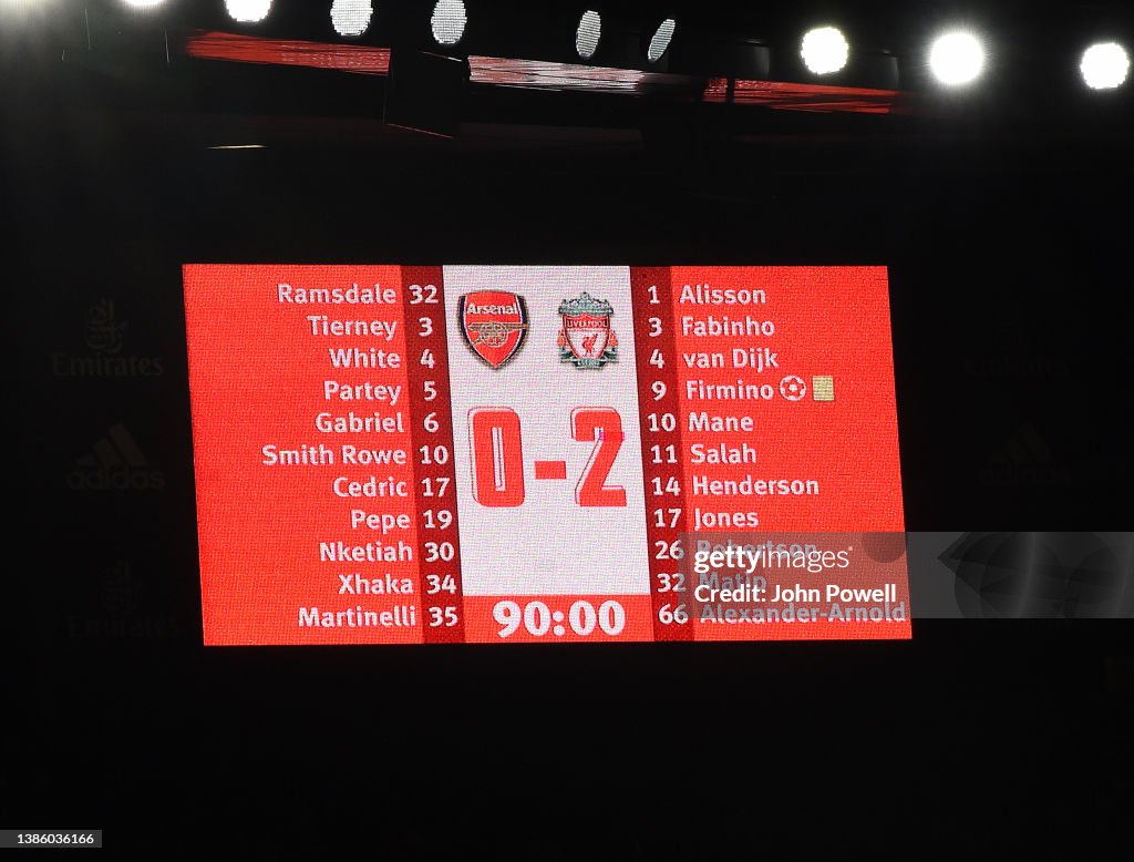 Arsenal v Liverpool - Premier League