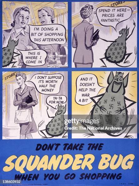 Squander Example Don't take the Squander Bug when you go shopping 1943 News Photo ...