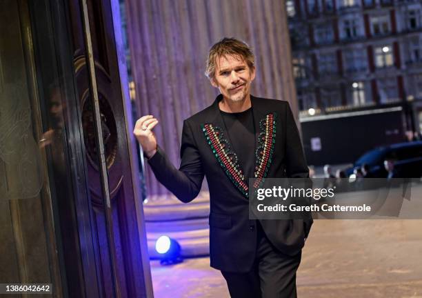 Ethan Hawke attends the UK special screening of Marvel Studios' original series "Moon Knight" at British Museum on March 17, 2022 in London, England....