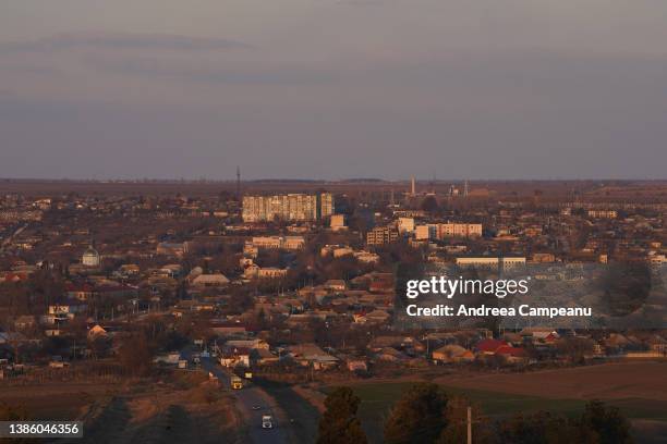 View of the city, on March 17, 2022 in Vulcanesti, Moldova. The autonomous region of Gagauzia, home to a Turkic minority who speak Russian and...