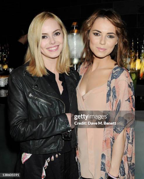 Sisters Hannah Tointon and Kara Tointon attend an after party celebrating the press night performance of 'Absent Friends' at Mint Leaf restaurant on...