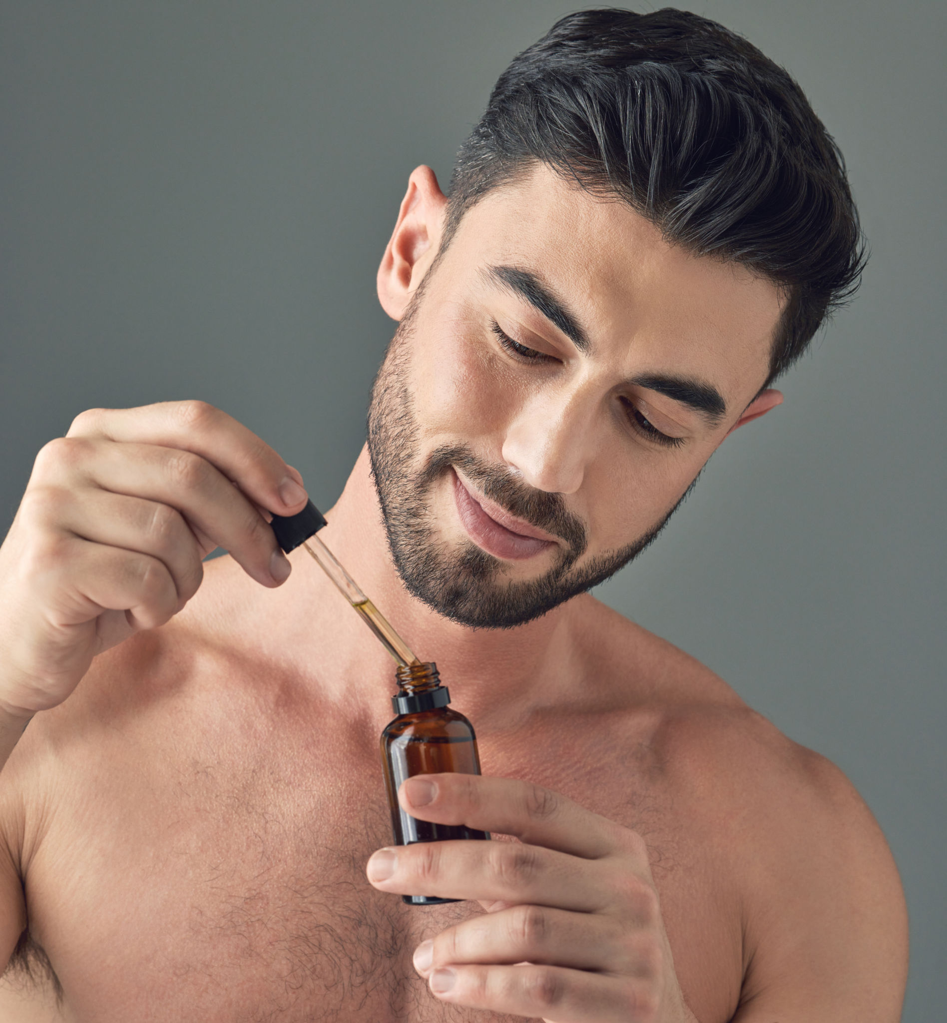 applying beard oil