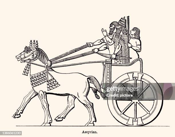 assyrian chariot  (xxxl with lots of details) - mesopotamian 幅插畫檔、美工圖案、卡通及圖標