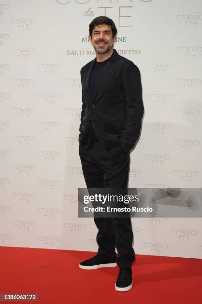 Actor Pierfrancesco Favino attends the “Corro Da Te” premiere at Cinema Moderno on March 17, 2022 in Rome, Italy.