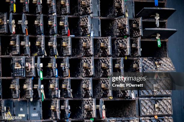 the worst floods in history have devastated the northern rivers city of lismore. post office boxes were ruined. - post disaster stock pictures, royalty-free photos & images