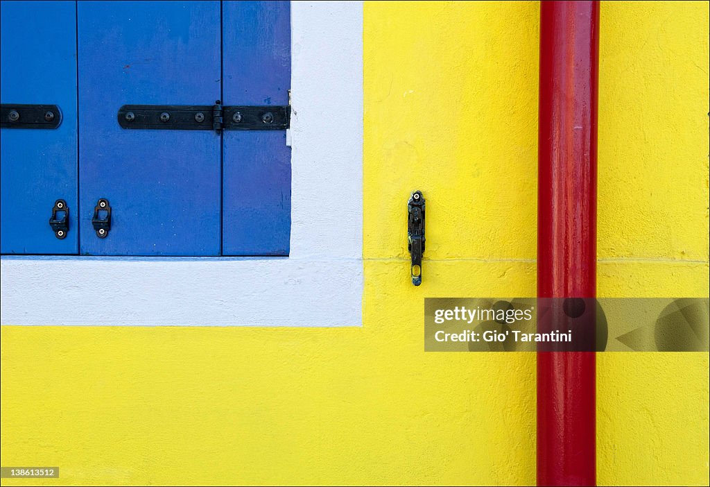 Burano colorful window and wall