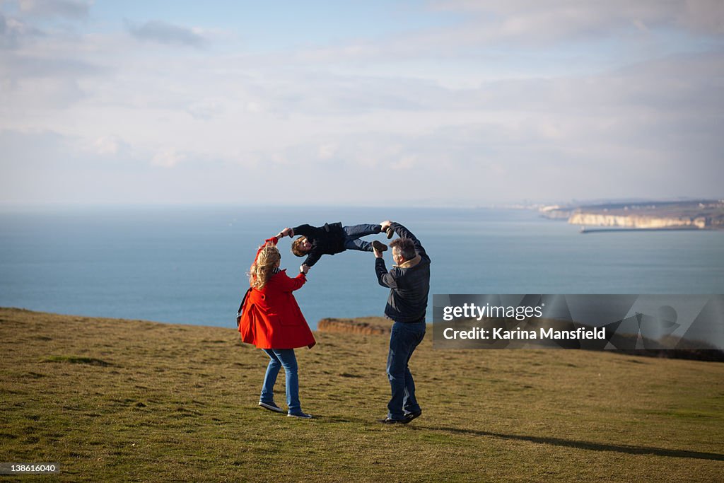 Family trip to sea front