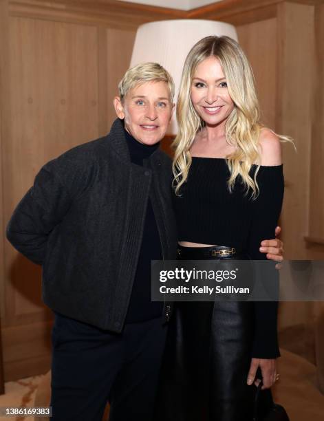 Ellen DeGeneres and Portia de Rossi are seen as RH Celebrates The Unveiling of RH San Francisco, The Gallery at the Historic Bethlehem Steel Building...