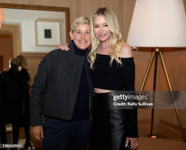 Ellen DeGeneres and Portia de Rossi are seen as RH Celebrates The Unveiling of RH San Francisco, The Gallery at the Historic Bethlehem Steel Building...