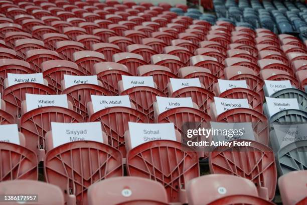 Players & fans from both clubs honour the victims of the Christchurch Mosque attacks during the A-League Mens match between Newcastle Jets and...