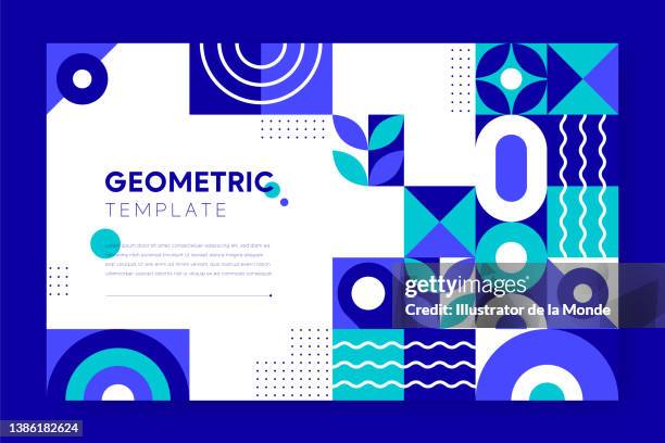 abstract geometric background template - illustrator patterns stock illustrations