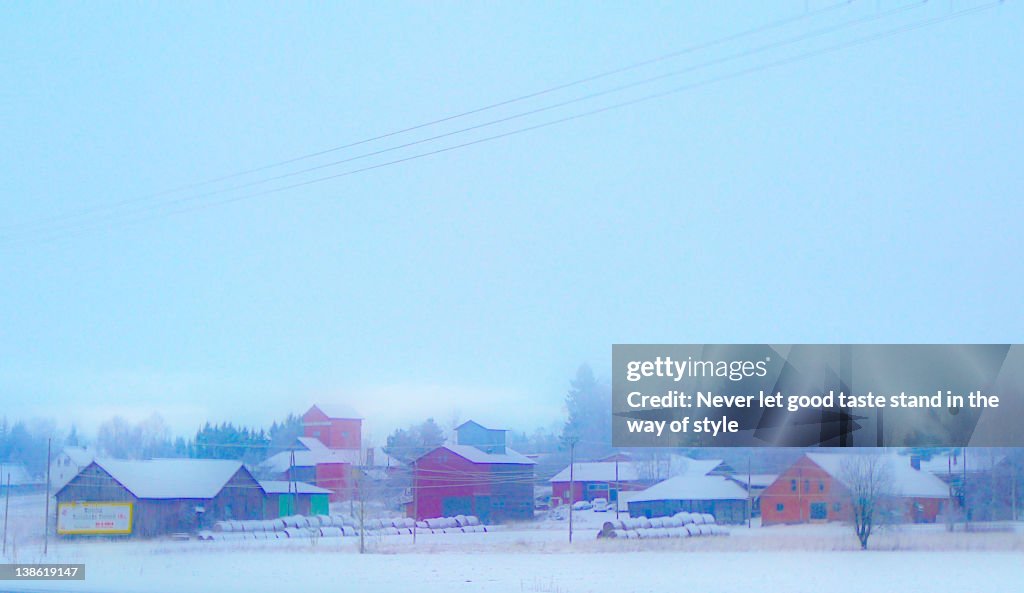 Houses in farm