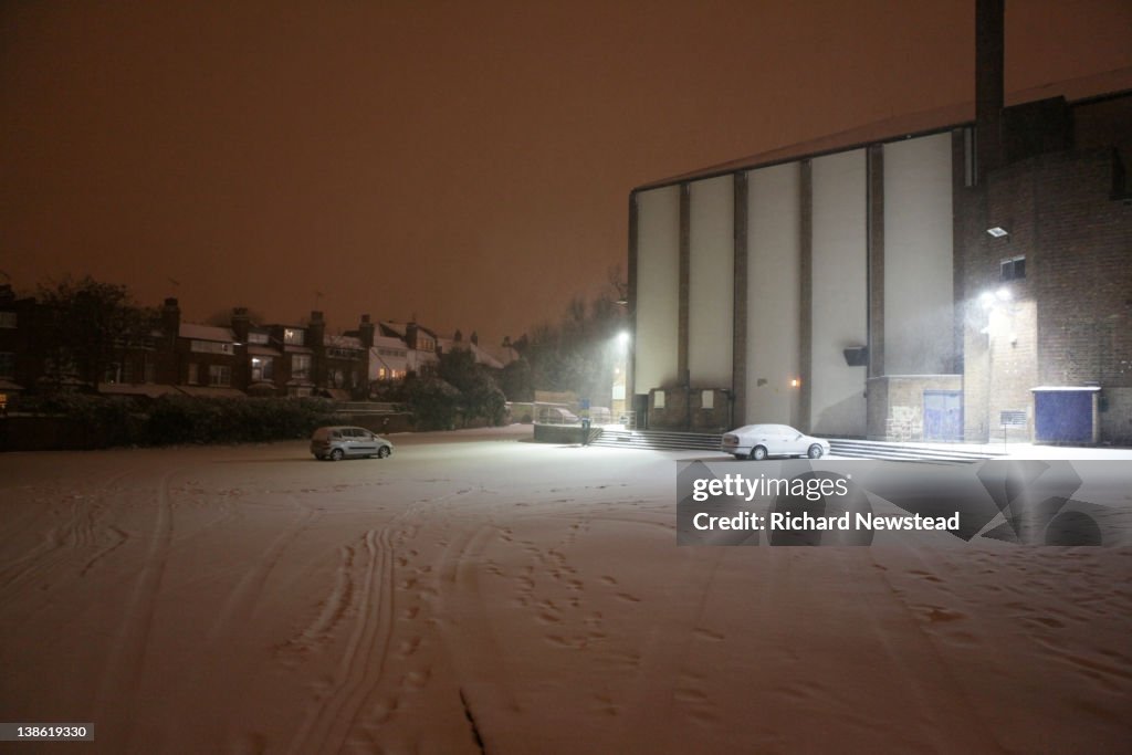 Snowy car park