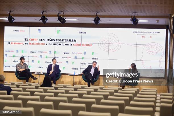 The editor of the newspaper El Pais, Pablo Linde; the president of El Foro Español de Pacientes, Andoni Lorenzo; the president of ASENARCO , Virgilio...