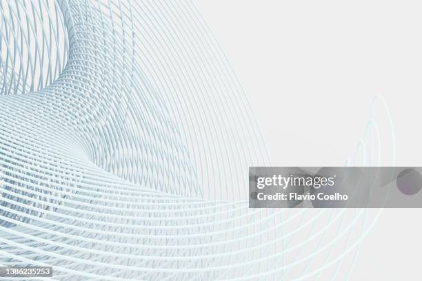 intertwined curved lines mesh background - white string stock pictures, royalty-free photos & images