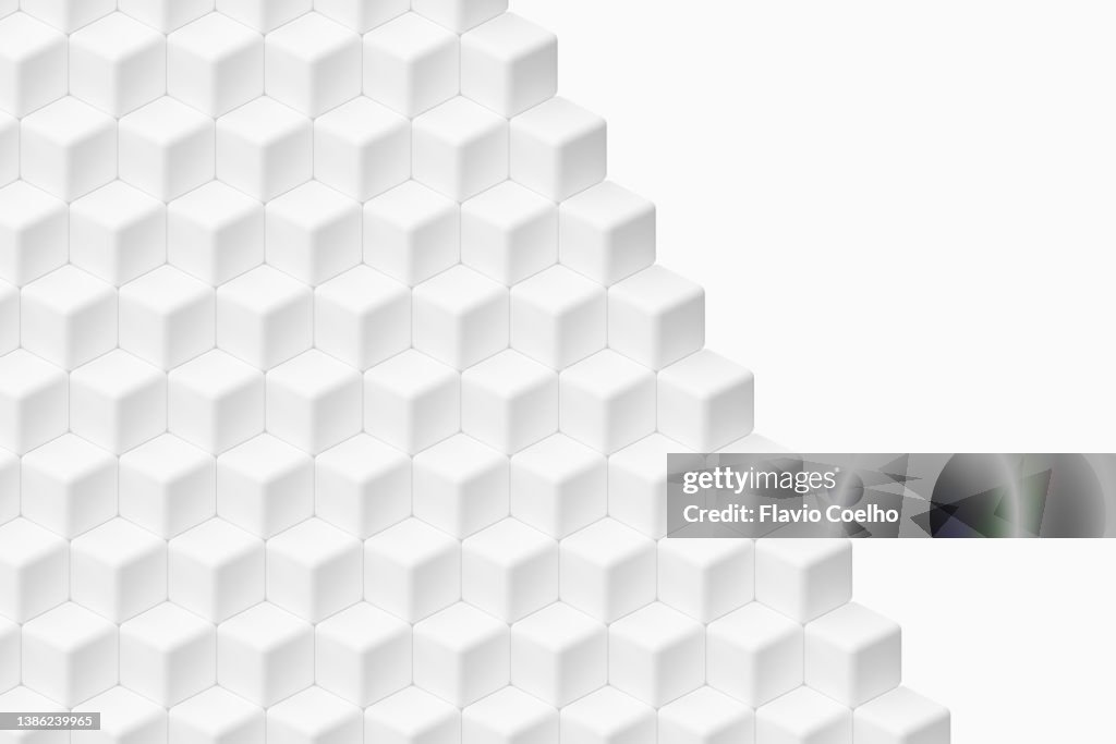 White Background Rounded White Rounded Cube Pattern Background High-Res Stock Photo - Getty Images