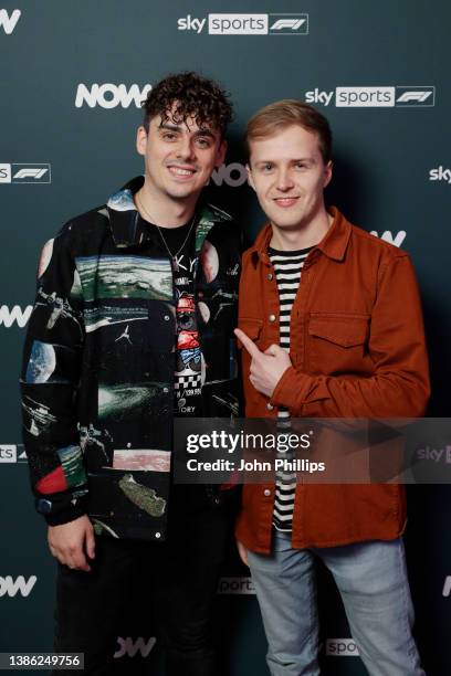 Chris Mears and guest attend streaming service NOW's Bahrain Grand Prix watch party to celebrate the start of the 2022 Formula 1 Season and NOW’s...