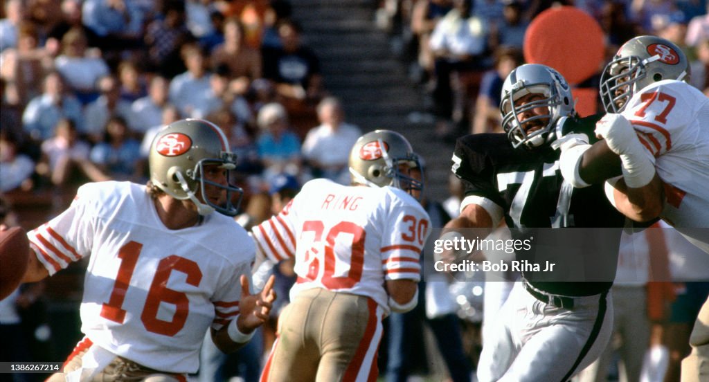 Joe Montana at Raiders vs. 49'ers Game
