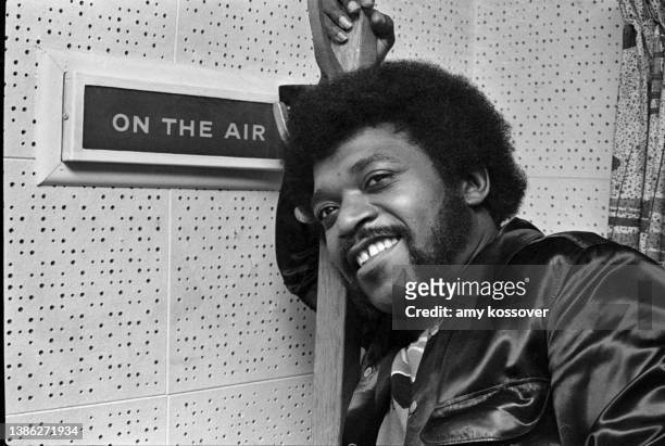 Percy Sledge visits radio station WMAZ in Macon, Georgia to promote his new album release that includes the Top 40 R&B hit, "I'll be your...