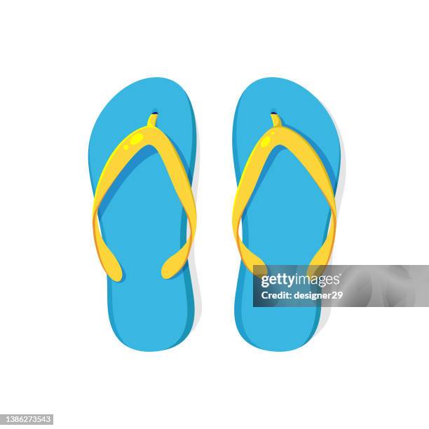 stockillustraties, clipart, cartoons en iconen met slipper icon vector design. - slippers