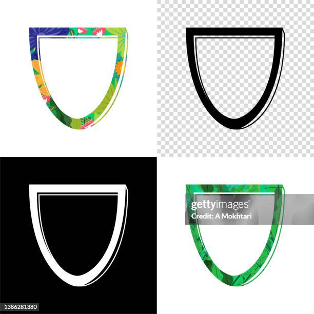 shield icon - green check mark transparent background stock illustrations