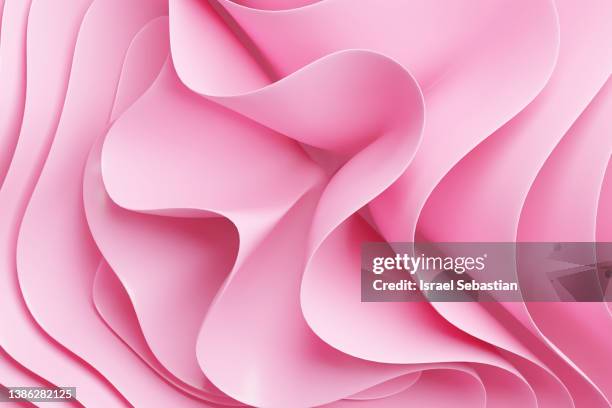 monochrome pink paper abstract background. - flower shape fotografías e imágenes de stock