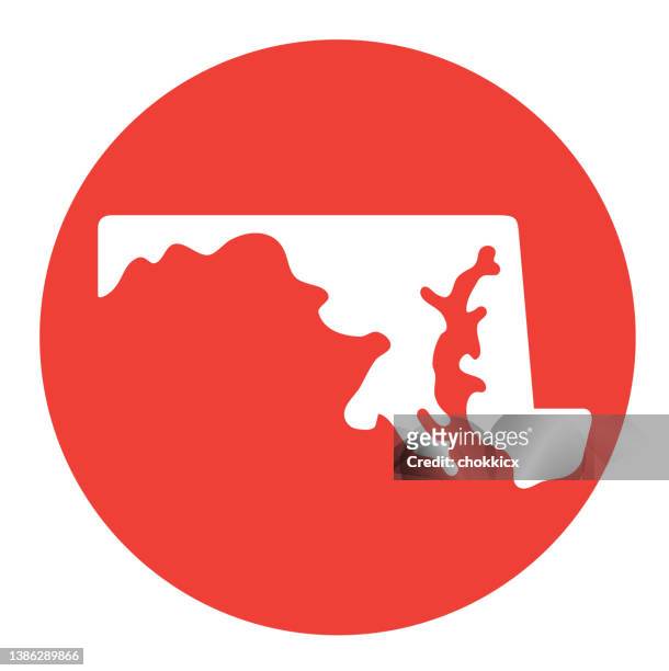 maryland state map symbol - maryland us state stock-grafiken, -clipart, -cartoons und -symbole