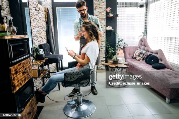 hair salon - cabeleireiro imagens e fotografias de stock