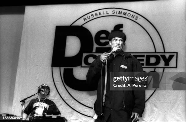 Comedian Ricky Harris performs at Russell Simmons' Def Comedy Jam on June 10, 1993 in New York City.