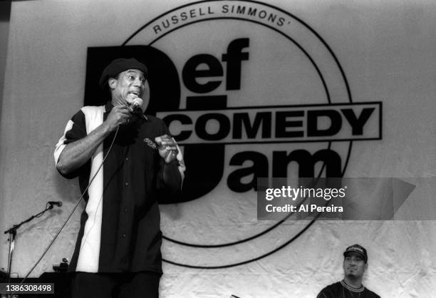Comedian Ricky Harris performs at Russell Simmons' Def Comedy Jam on June 10, 1993 in New York City.