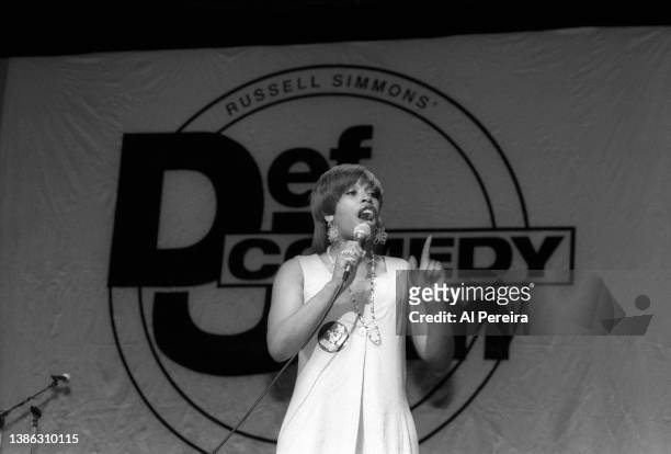Comedian Adele Givens performs at Russell Simmons' Def Comedy Jam on June 10, 1993 in New York City.