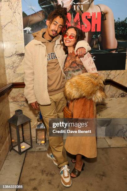 Jordan Stephens and Jade Thirlwall attend Charli XCX Crash album launch party with Amazon Music at London Edition - Basement on March 18, 2022 in...