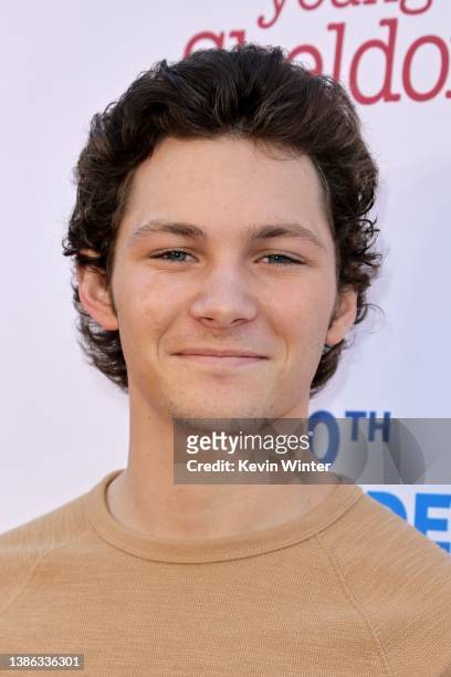Montana Jordan attends the Premiere Of Warner Bros. 100th Episode Of "Young Sheldon" at Warner Bros. Studios on March 18, 2022 in Burbank, California.
