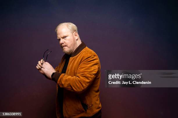 Actor Jim Gaffigan from 'Linoleum' is photographed for Los Angeles Times on March 12, 2022 at SXSW Film Festival in Austin, Texas. PUBLISHED IMAGE....